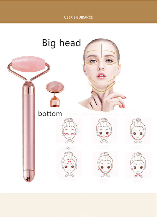 One shot for two jade roller beauty stick