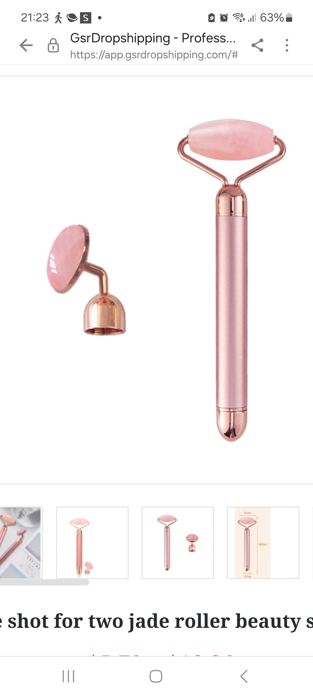 One shot for two jade roller beauty stick