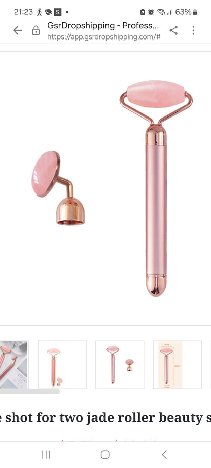One shot for two jade roller beauty stick