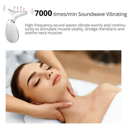 Hot sale three-color neck care massager, face lifting and firming beauty instrument, neck wrinkle removal, nasolabial fold beauty instrument